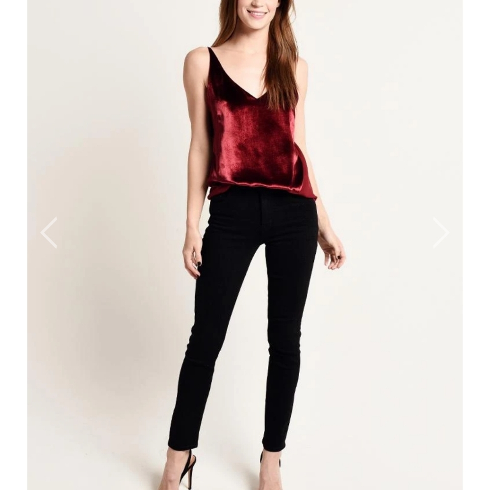 J brand Ruby High-Rise Cigarette In Crystal Black
